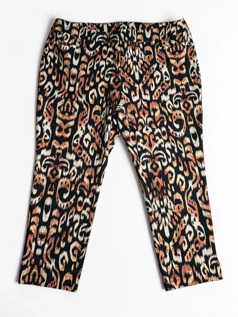 Soft Surroundings Superla Slim Leg Ankle Pants Size 3X Animal Ikat Print $100 - Picture 4 of 10